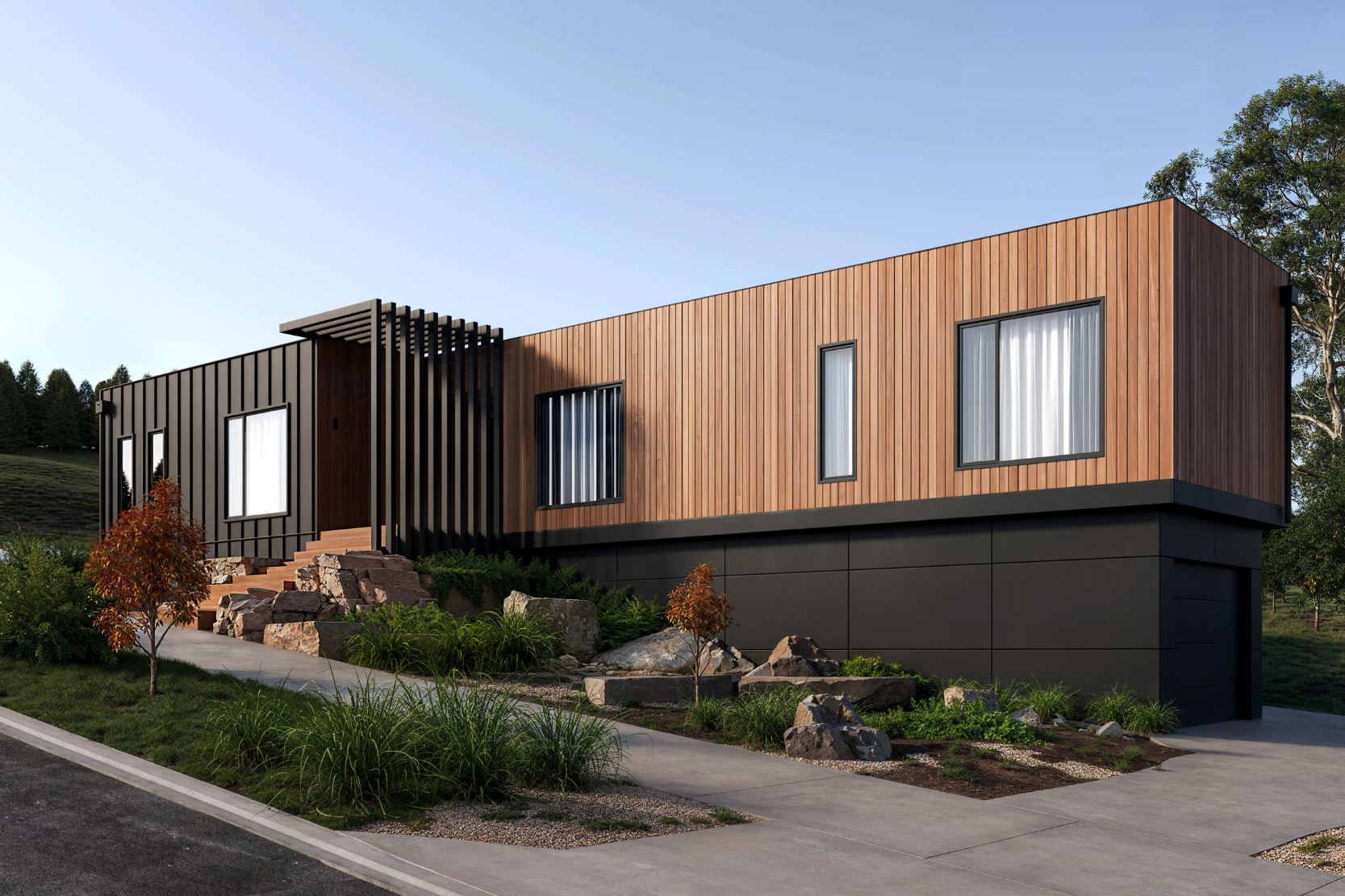 Alexandra Project Exterior Front - Anchor Homes Custom Modular Home